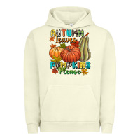 Pigment Pistachio Autumn leaves pumpkins please Urban Hoodie - NancyCooperArtShop