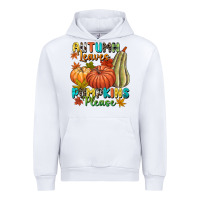 White Autumn leaves pumpkins please Urban Hoodie - NancyCooperArtShop