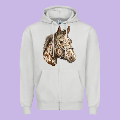 Appaloosa Horse Zipper Hoodie Designed By Lillyallendesigns