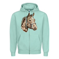 Seafoam appaloosa horse Zipper Hoodie - LillyAllenDesigns