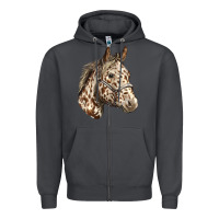 Smoke appaloosa horse Zipper Hoodie - LillyAllenDesigns