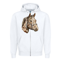 White appaloosa horse Zipper Hoodie - LillyAllenDesigns