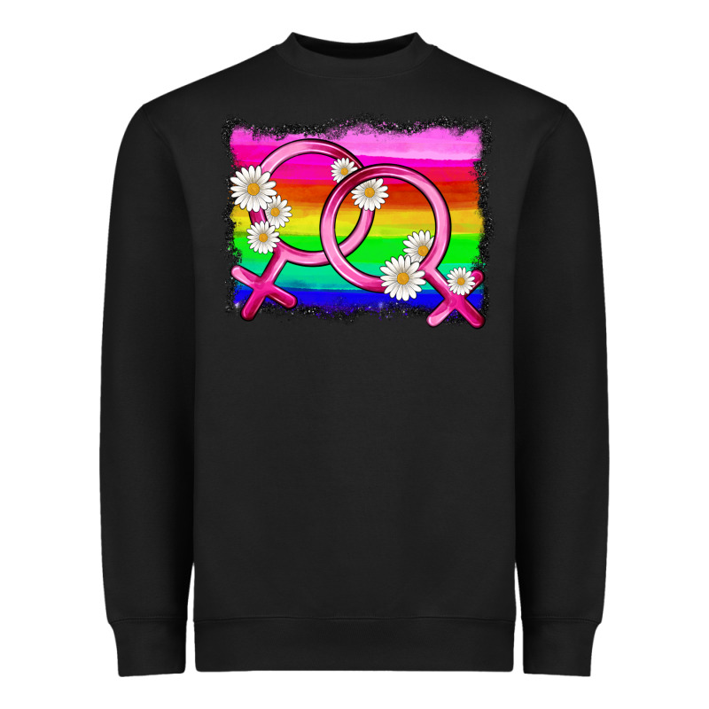 Lgbtq Gender Lesbian Symbol Heavyweight Sweatshirt by HRA Design Shop | Teevron