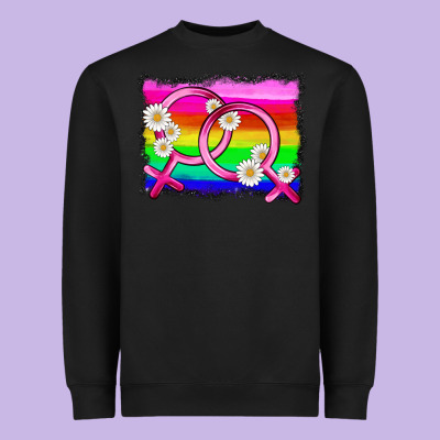 Lgbtq Gender Lesbian Symbol Heavyweight Sweatshirt Designed By Hra Design Shop