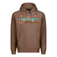Chestnut floral chihuahua dogs Premium Hoodie - Jasminsmagicworld