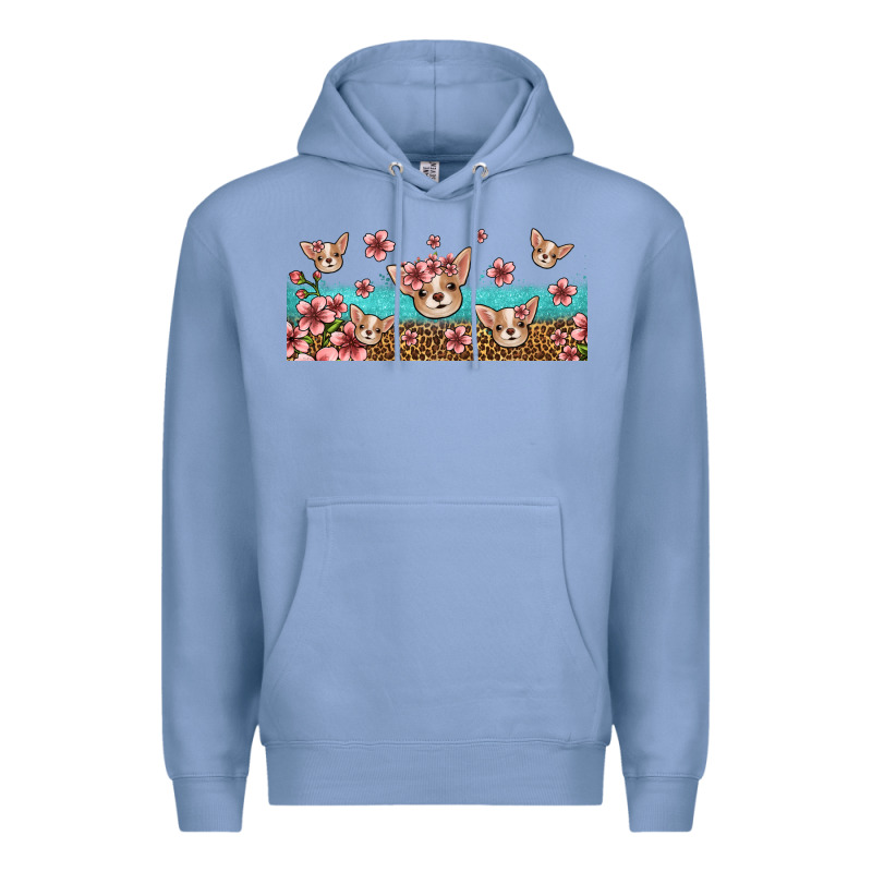 Floral Chihuahua Dogs Premium Hoodie by Jasminsmagicworld | Teevron