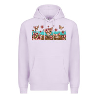Lilac floral chihuahua dogs Premium Hoodie - Jasminsmagicworld