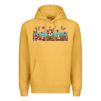 Mustard floral chihuahua dogs Premium Hoodie - Jasminsmagicworld
