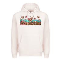 Pale Pink floral chihuahua dogs Premium Hoodie - Jasminsmagicworld