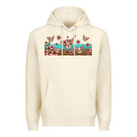 Sandshell floral chihuahua dogs Premium Hoodie - Jasminsmagicworld