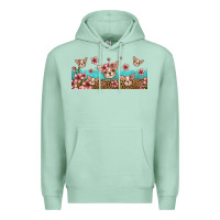 Seafoam floral chihuahua dogs Premium Hoodie - Jasminsmagicworld