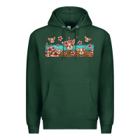 Sports Green floral chihuahua dogs Premium Hoodie - Jasminsmagicworld