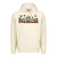 Tofu floral chihuahua dogs Premium Hoodie - Jasminsmagicworld