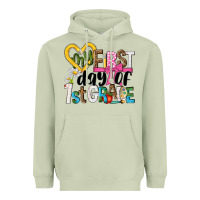 Matcha my first day of 1st grade Heavyweight Hoodie - NancyCooperArtShop