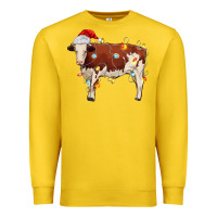 Lemon Christmas cow Premium Sweatshirt - MaliasSmallBusiness