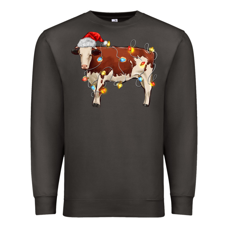 Christmas Cow Premium Sweatshirt by MaliasSmallBusiness | Teevron