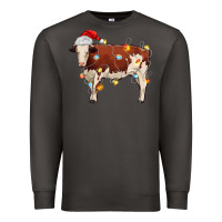 Smoke Christmas cow Premium Sweatshirt - MaliasSmallBusiness