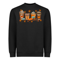 Black Fall Coffee Drink Heavyweight Sweatshirt - RacoonDesign