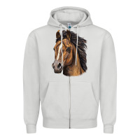Dove Grey quarter horse portrait Zipper Hoodie - LillyAllenDesigns