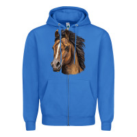 True Royal quarter horse portrait Zipper Hoodie - LillyAllenDesigns