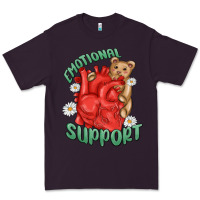 Plum emotional support Premium Tee - MaliasSmallBusiness