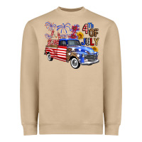Mushroom western truck fourth of july america Heavyweight Sweatshirt - FaDigitalArtStudio