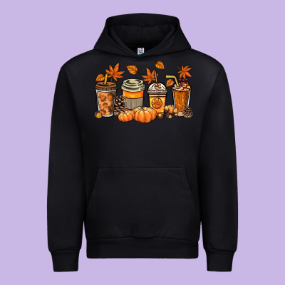 Fall Coffee Cups Urban Hoodie Designed By Nancycooperartshop