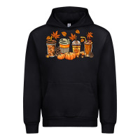 Black Fall coffee cups Urban Hoodie - NancyCooperArtShop