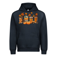 Navy Fall coffee cups Urban Hoodie - NancyCooperArtShop