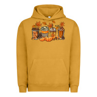 Pigment Peanut Butter Fall coffee cups Urban Hoodie - NancyCooperArtShop