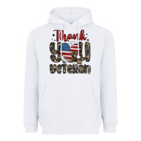 White thank you veteran Heavyweight Hoodie - MaliasSmallBusiness