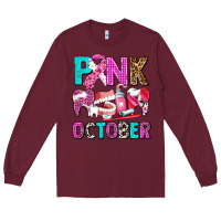 Burgundy pink october Long Sleeve Tee - AdoDesignShop