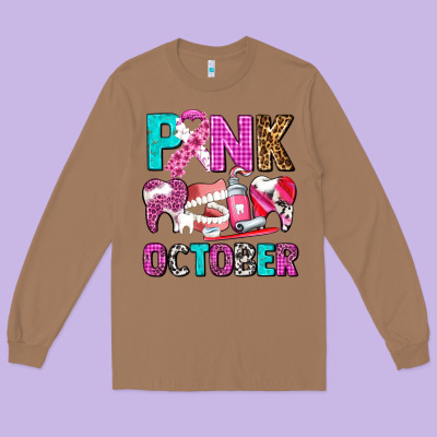 Pink October Long Sleeve Tee Designed By Adodesignshop