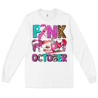 White pink october Long Sleeve Tee - AdoDesignShop