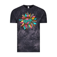 Cloud Black racing sunflower Vintage Tee - AdoDesignShop