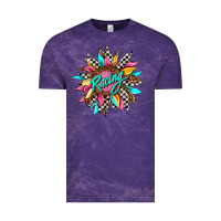 Cloud Purple racing sunflower Vintage Tee - AdoDesignShop