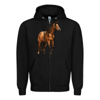 Black Quarter Horse Zipper Hoodie - LillyAllenDesigns
