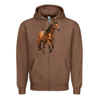Chestnut Quarter Horse Zipper Hoodie - LillyAllenDesigns