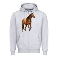 Heather Grey Quarter Horse Zipper Hoodie - LillyAllenDesigns