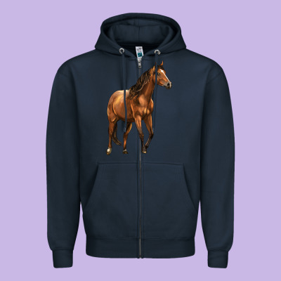 Quarter Horse Zipper Hoodie Designed By Lillyallendesigns