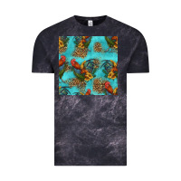 Cloud Black rooster and sunflowers seamless pattern Vintage Tee - HRA Design Shop