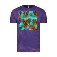 Cloud Purple rooster and sunflowers seamless pattern Vintage Tee - HRA Design Shop