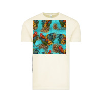 Vintage Arctic rooster and sunflowers seamless pattern Vintage Tee - HRA Design Shop