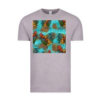 Vintage Zinc rooster and sunflowers seamless pattern Vintage Tee - HRA Design Shop