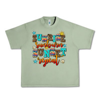 Oil Green sunrise sunburn sunset repeat Urban Heavy Tee - AdoDesignShop