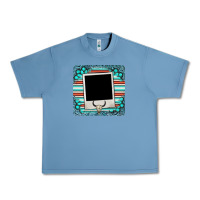 Pebble Blue gemstone turquoise serape custom photo frame coaster Urban Heavy Tee - BarkalooDesign
