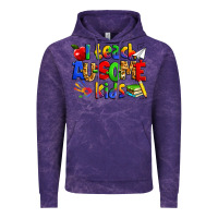 Cloud Purple i teach ausome kids autism teacher Vintage Hoodie - Zillion Design Studio