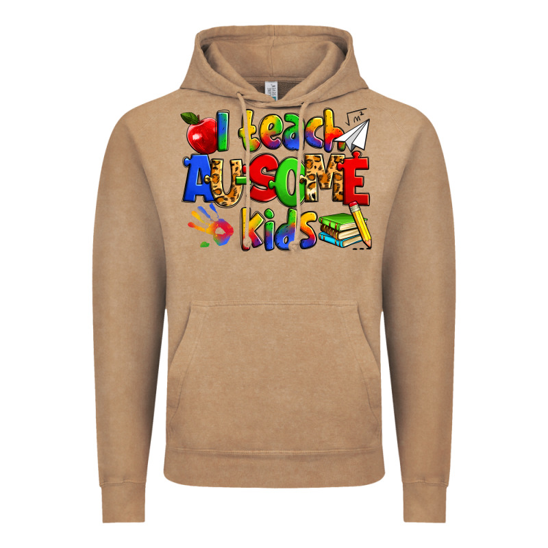 I Teach Ausome Kids Autism Teacher Vintage Hoodie by Zillion Design Studio | Teevron