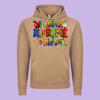 I Teach Ausome Kids Autism Teacher Vintage Hoodie Designed By Zillion Design Studio