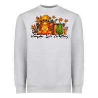Heather Grey Pumpkin Spice Everything Heavyweight Sweatshirt - RacoonDesign
